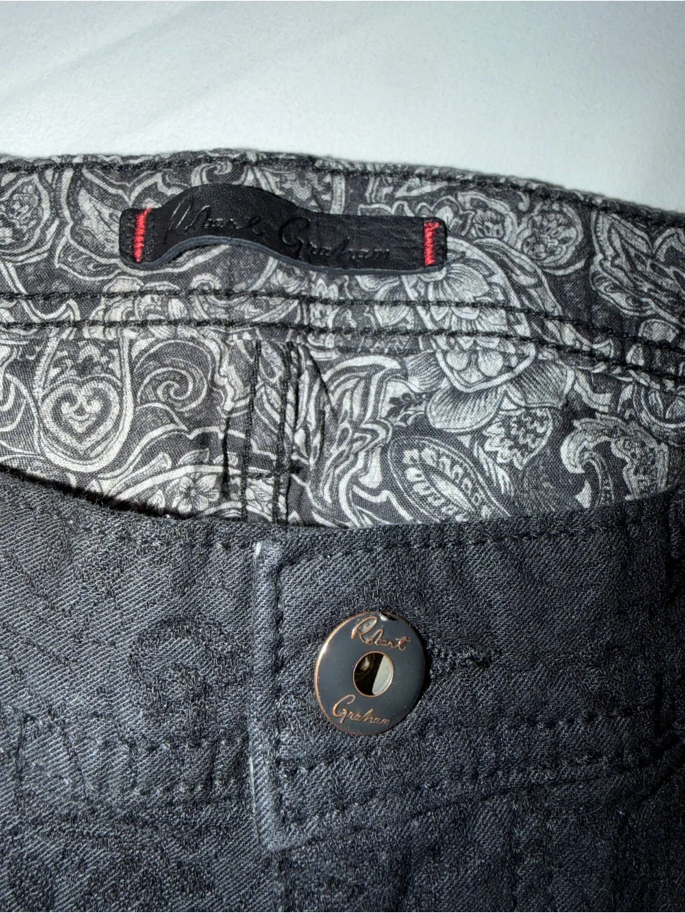 ROBERT GRAHAM Jaren Straight Paisley Print Jeans